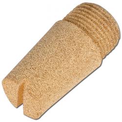 Schalldämpfer aus Sinterbronse - mit Schlitz