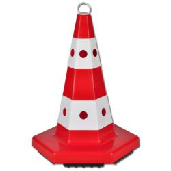 Sechseckkegel rot/weiss - Höhe 52 cm schwer