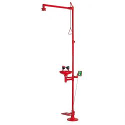 Notdusche - mit Augendusche - Fußpedal - 12 l/min - 2 bar