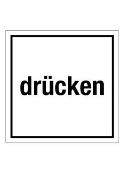 Türkennzeichnung 'drücken' - 50 mm bis 400 mm