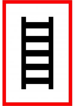 Brandschutz - 'Symbol Leiter' - 10x20 oder 20x40 cm