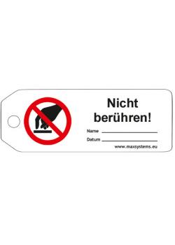Sicherheitsschilder ' Nicht berühren ' Material - Kunststoff