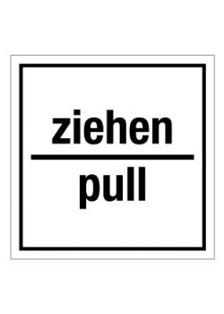 Türkennzeichnung 'ziehen / pull' - 50 mm bis 400 mm