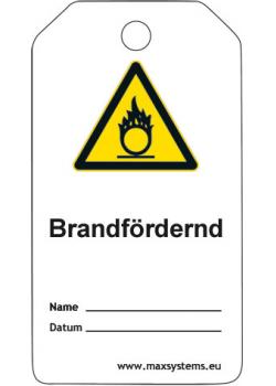 Sicherheitsschilder 'Brandfördernd' Material - Kunststoff