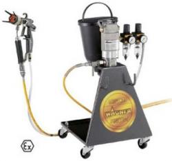 Wagner Fine Finish 22-18S AirCoat Spraypack auf Wagen mit 5l Oberbehälter - pneumatische Kolbenpumpe
