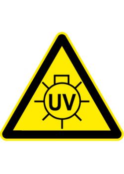 Warnzeichen 'UV-Strahlung' - Schenkellänge 5-40 cm