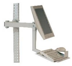 Monitor u.Tastaturträger - Doppelgelenkarm - Stahl - bis 15kg - für LCD/TFT