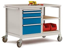 Werkstattwagen - 4 Schubladen - Tragkraft 250 kg - mit Einlegeböd.