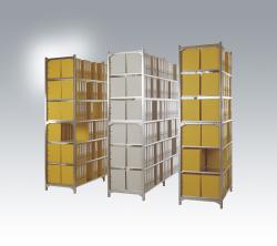 Büroregal \'registra\' -doppelt - Stahl - Höhe 1900mm - 2x5 Fachböd. - Tiefe 600mm - brillantblau