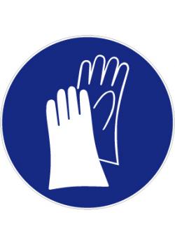 Gebotszeichen 'Handschutz benutzen' - Durchmesser 5-40 cm