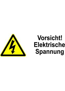 Warnschild 'Vorsicht! Elektrische Spannung'