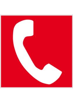 Brandschutzzeichen 'Brandmeldetelefon' - Seitenlänge 5-40 cm