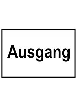 Zufahrts und Zutrittsschild 'Ausgang'