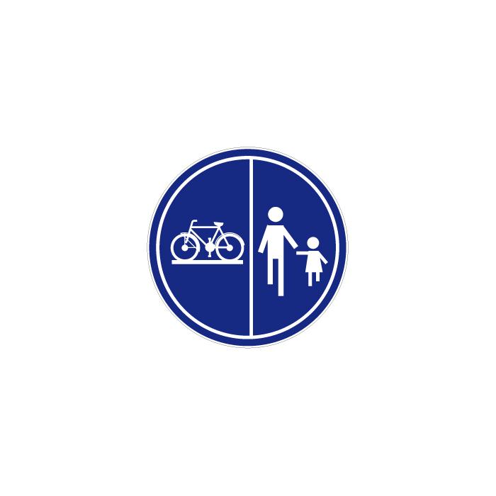 Gebotszeichen "Fahrrad und Fußgängerweg benutzen"