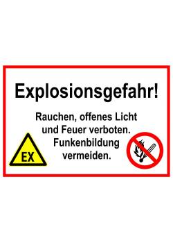 Warnschild - 'Explosionsgefahr!' 20x30cm/30x45cm