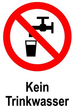Verbotsschild - 'Kein Trinkwasser' - 20x30cm/30x45cm