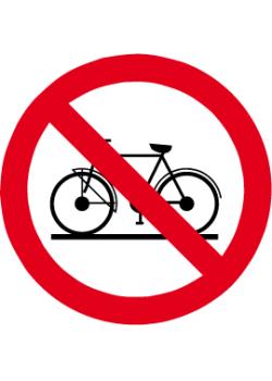 Verbotszeichen 'Fahrräder verboten' Durchmesser 5-40 cm
