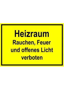 Warnschild 'Heizraum'