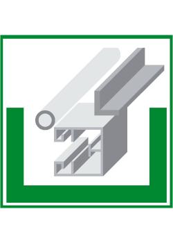 Umweltschild 'Sammelbehälter für Stahlschrott' - 5-40cm