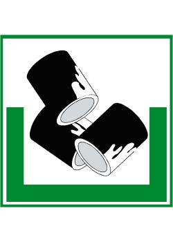 Umweltschild 'Sammelbehälter für leere FarbSammelbehälter' - 5 bis 40cm