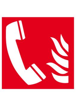 Brandschutzzeichen - 'Brandmeldetelefon' - Seitenlänge 5 bis 40 cm