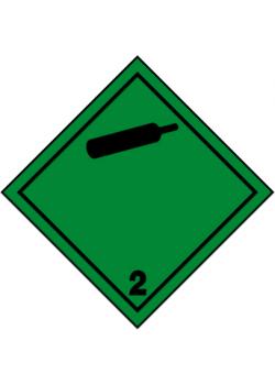 Gefahrgutzeichen 'Nicht entzündbare, nicht giftige Gase 2.2' - Seitenlänge 5-40 cm