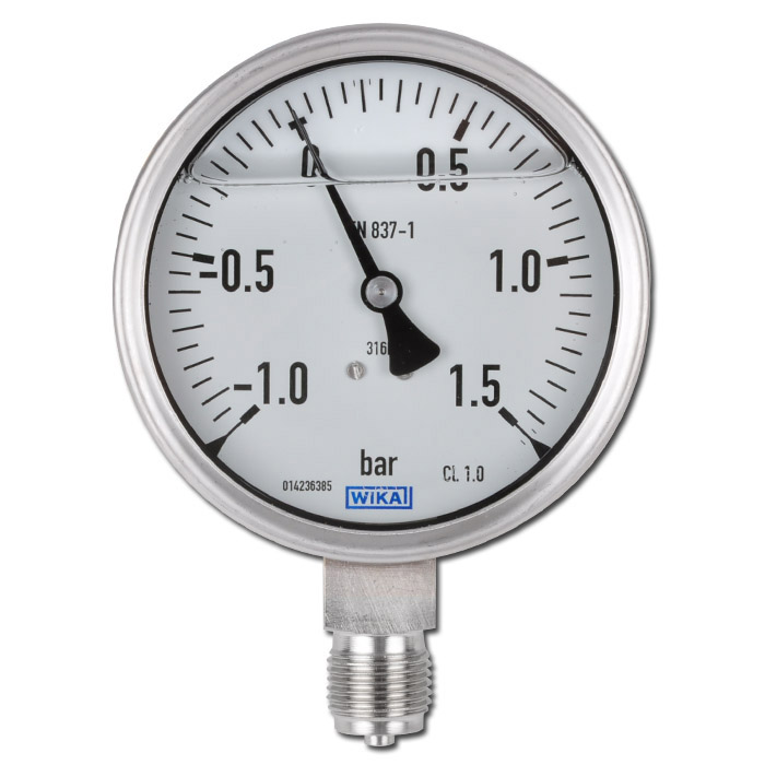 GlycerinManometer Klasse 1,0 Ø 100 von 1 bar bis 1000 bar G 1