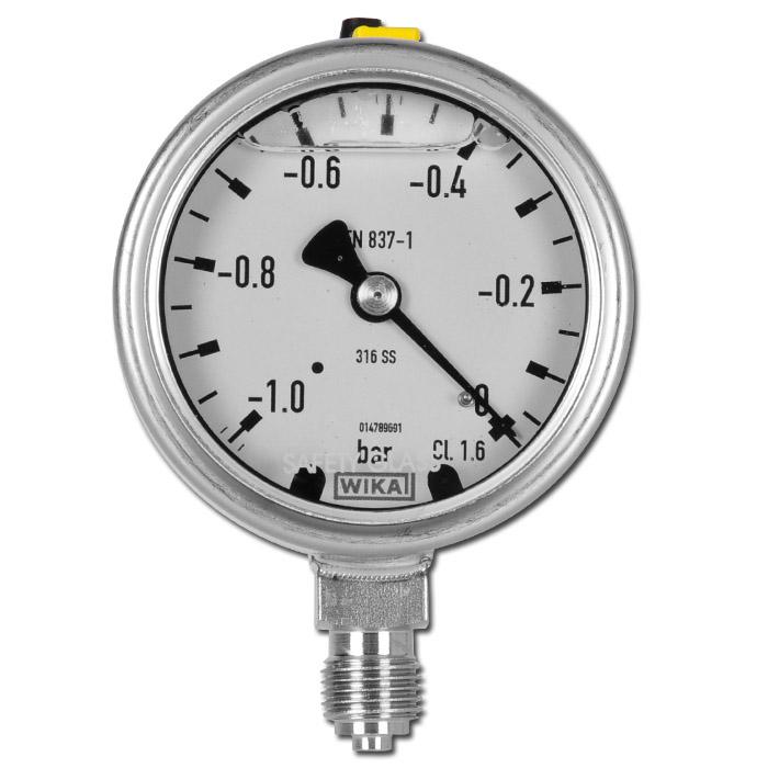 GlycerinManometer Klasse 1,6 Ø 63 mm von 1 bar bis 1000 bar G 1/4" B senkrecht