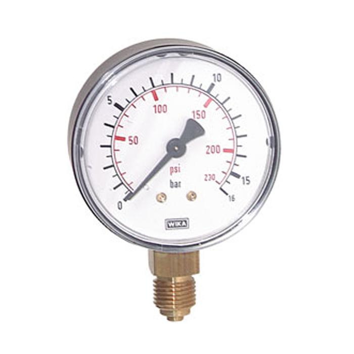 Manometer Klasse 2,5 von 1 bar bis 400 bar Ø 63 mm senkrecht Kunststoffgehäuse