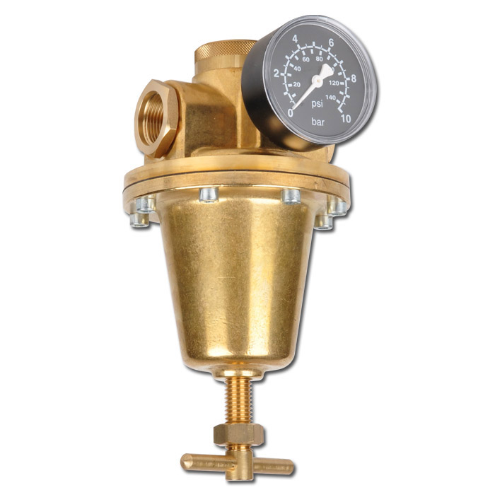 Manometer 1/4" Kuppl Druckminderer Druckluftventil Kompressor Luftdruckregler 