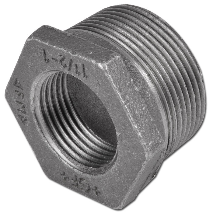 Reduziernippel Temperguss Schwarz - 1 1/4" Auf 1" AG, Für Sanitär & Heizung
