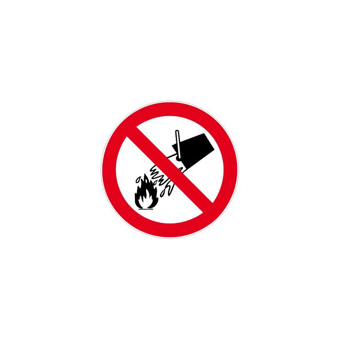 Schild Mit Wasser löschen verboten 40cm Ø Alu 