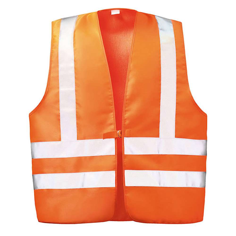 Warnweste - DIN EN 471 Klasse 2 - gelb/orange - mit Schulterreflex