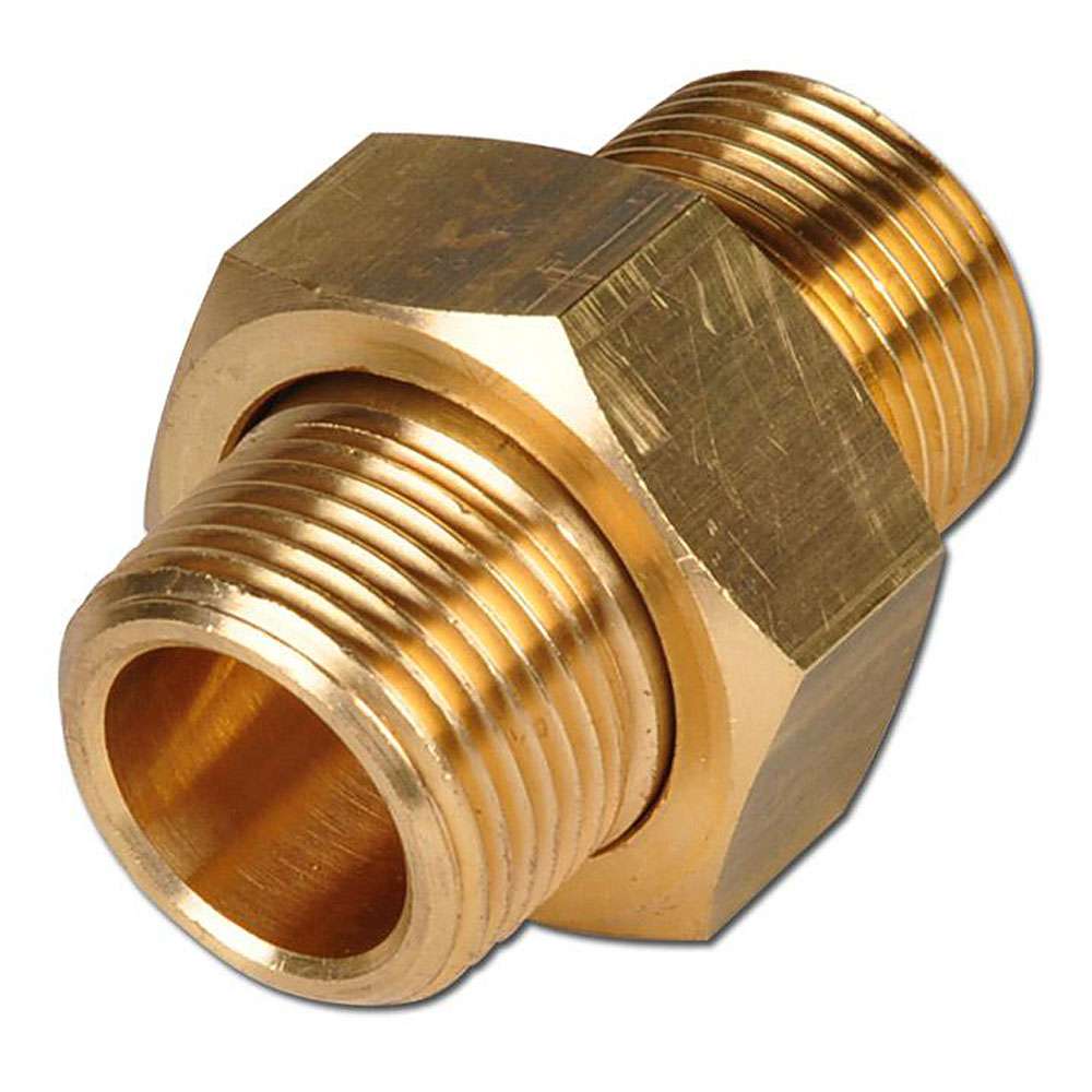 5x Verschraubung Messing Doppelnippel lösbar trennbar Schraubfitting 1/8"-1" 