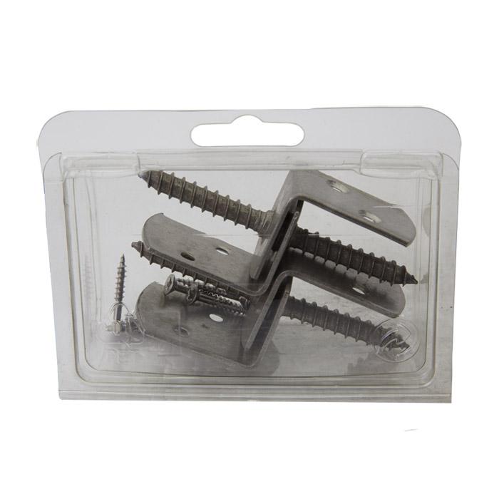 Vormann Flechtzaunbeschlag 35 x 30 x 39 mm Edelstahl 12 Stück 