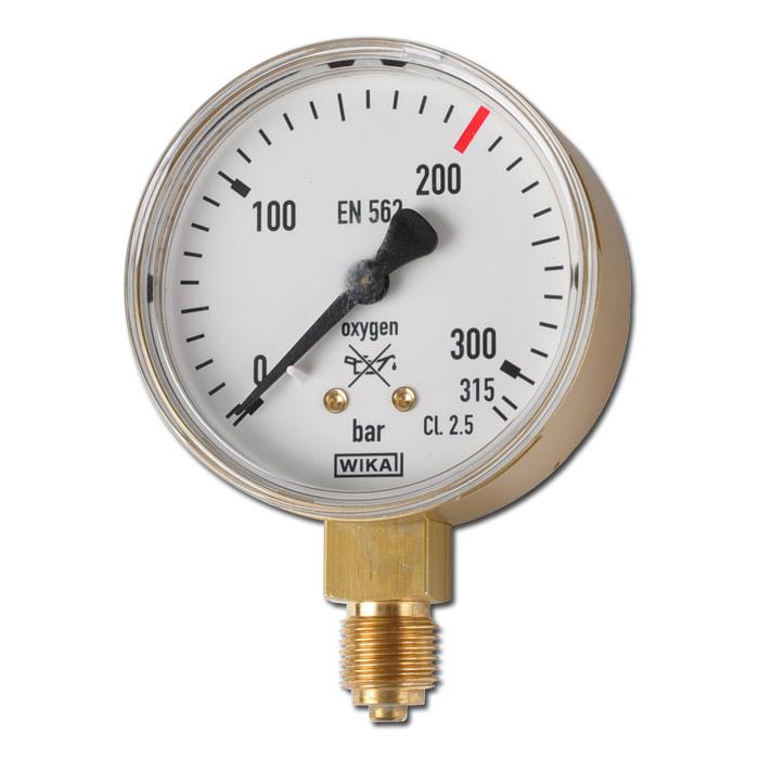 1/4 0-400 bar # Ersatzmanometer Inhaltsmanometer Sauerstoff EN 562 