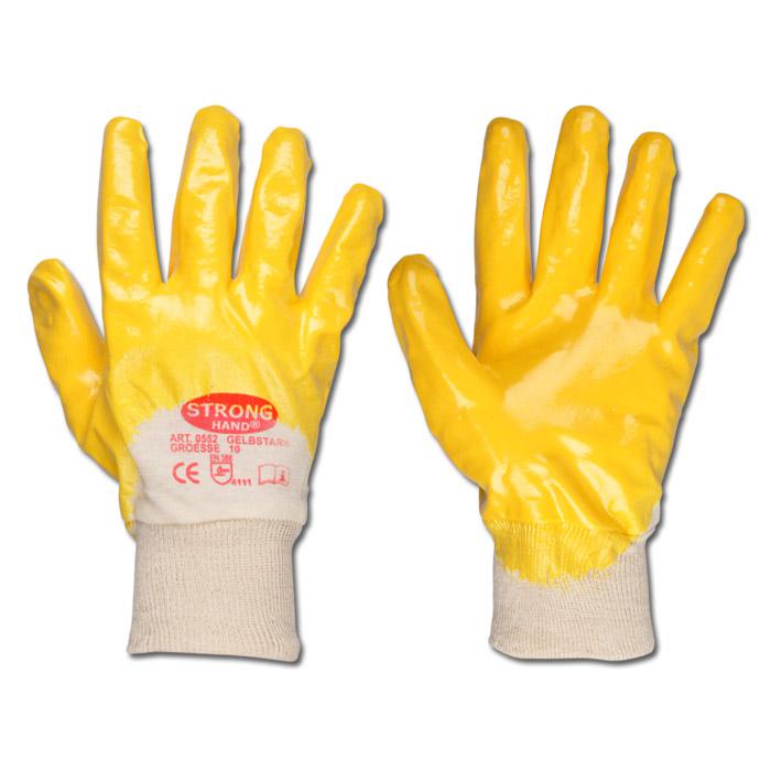 120x Nitril Handschuhe Garten Arbeit Schutzhandschuh gelb Gr 8/M 
