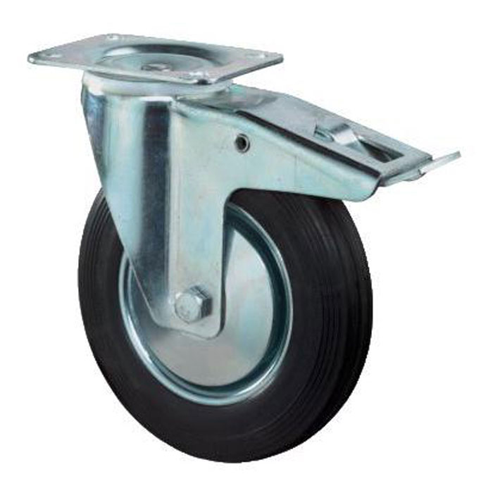 200 mm Blue Wheels Transportrolle als Lenkrolle Transportgeräterolle 