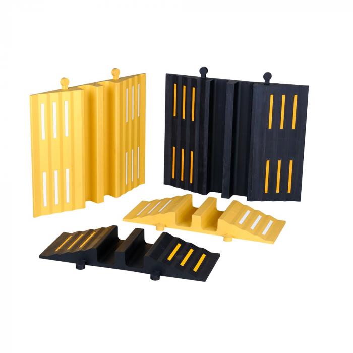 90mm Höhe Kabelbrücke Schlauchbrücke für 2 Kanal Kabel Brücke Gummi Rampe